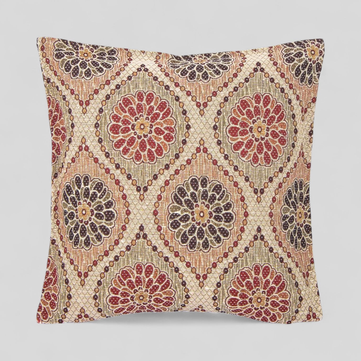 18" Turkish Square Pillow Cover - Rosette