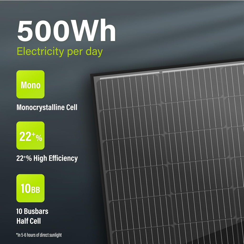 100 Watts Monocrystalline 100W 12V Solar Panel High Efficiency Mono Module RV Marine Boat off Grid