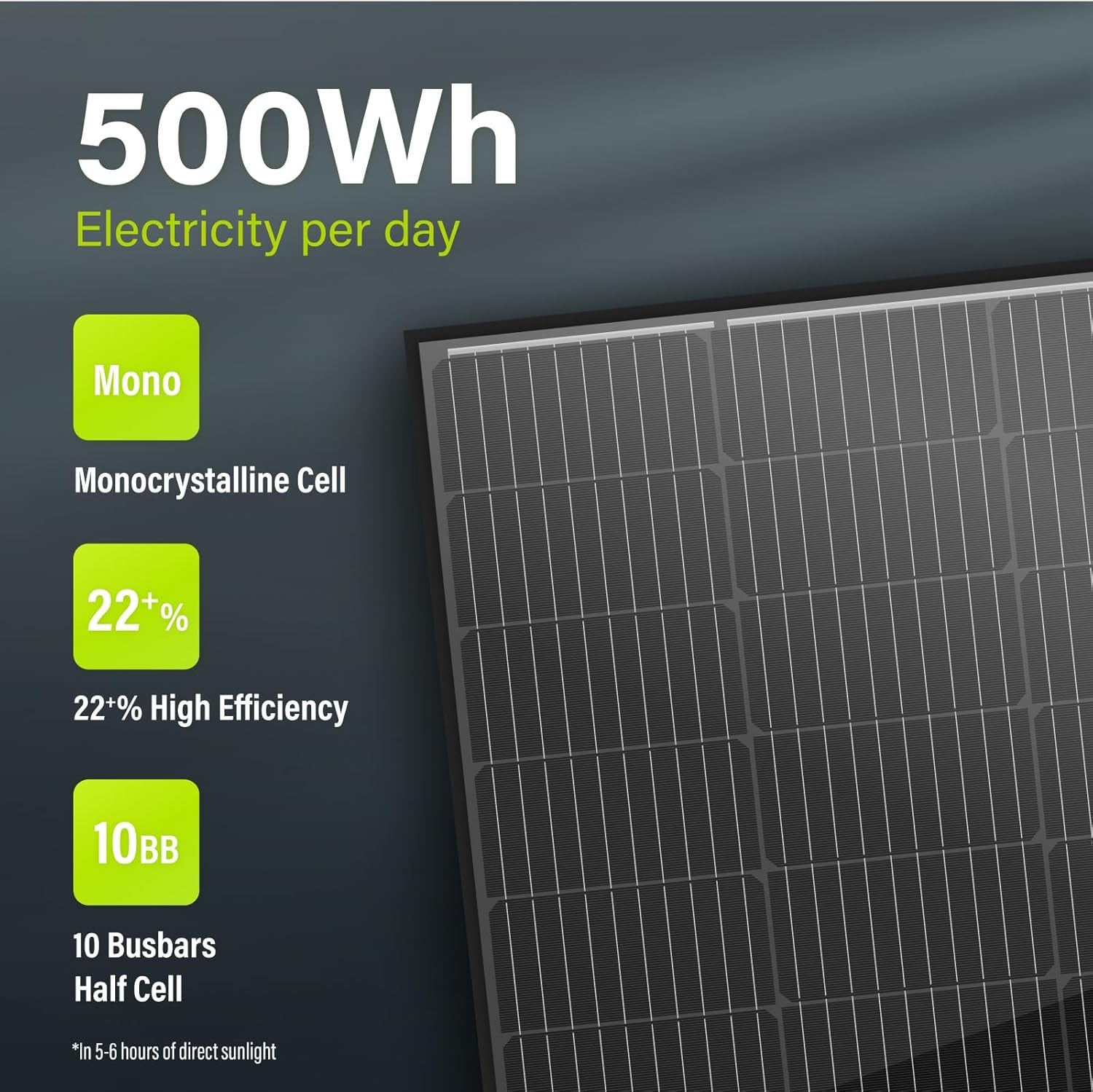 100 Watts Monocrystalline 100W 12V Solar Panel High Efficiency Mono Module RV Marine Boat off Grid