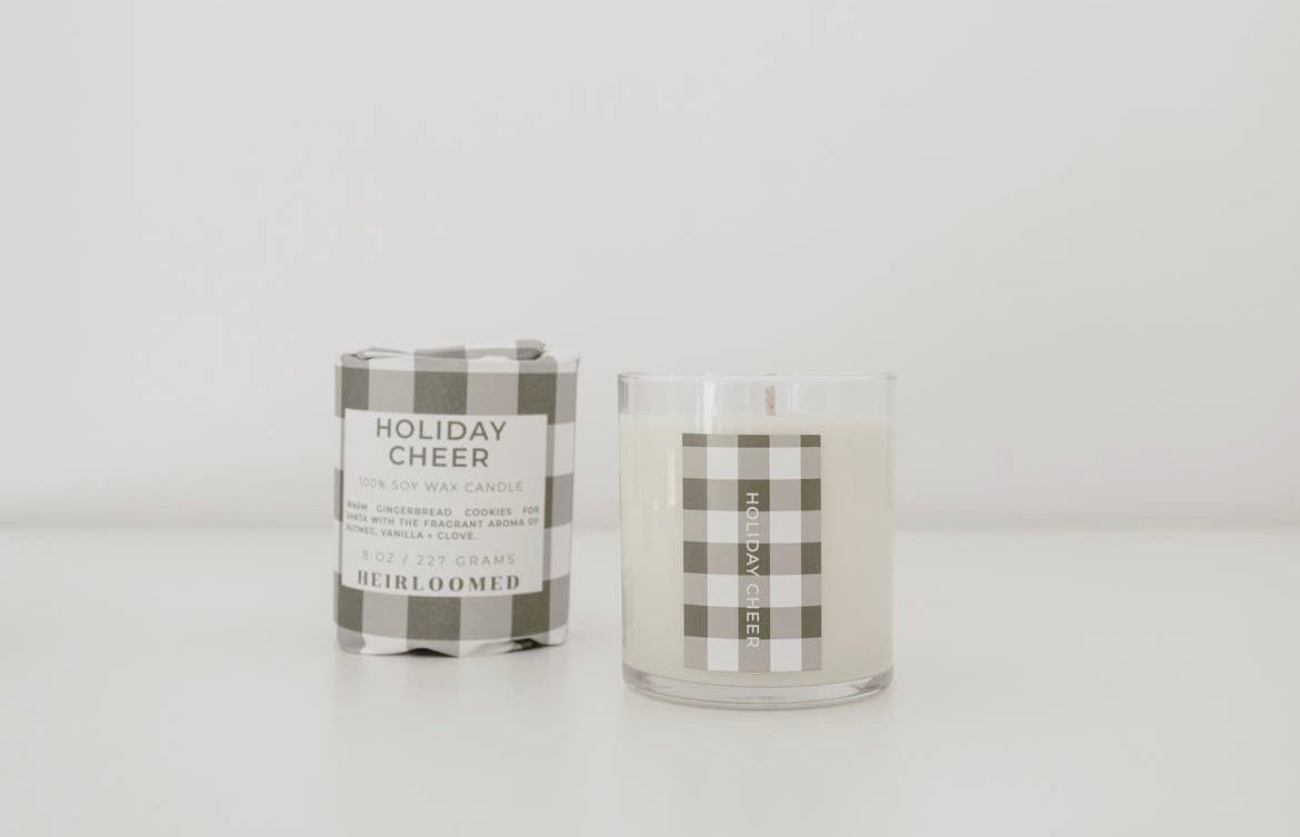 Holiday Cheer (Gingerbread, Nutmeg and Vanilla) Scented Candle