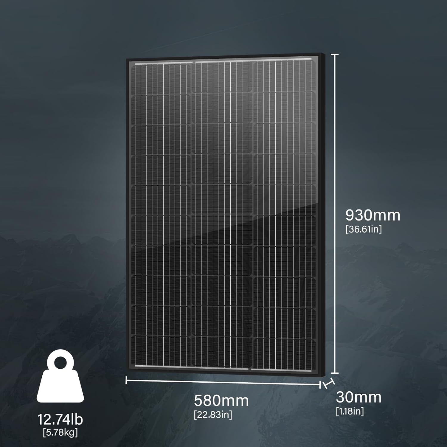 100 Watts Monocrystalline 100W 12V Solar Panel High Efficiency Mono Module RV Marine Boat off Grid